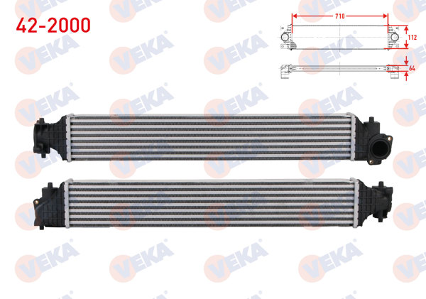 VEKA 42-2000 | Turbo Radyatörü (Intercooler) Honda Civic X 1.5 Rs 2016 -