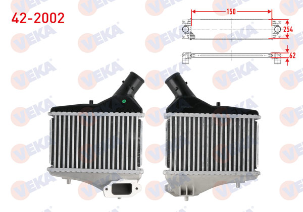 VEKA 42-2002 | Turbo Radyatörü (Intercooler) Honda Cr-V IV 1.6 İ-Dtec 2013-/ Cr-V III 2.2 İ-Dtec 2007 -