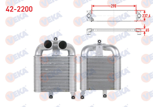 VEKA 42-2200 | Turbo Radyatörü (Intercooler) Isuzu D-Max (8Dh) 2.5 D 2002-2012