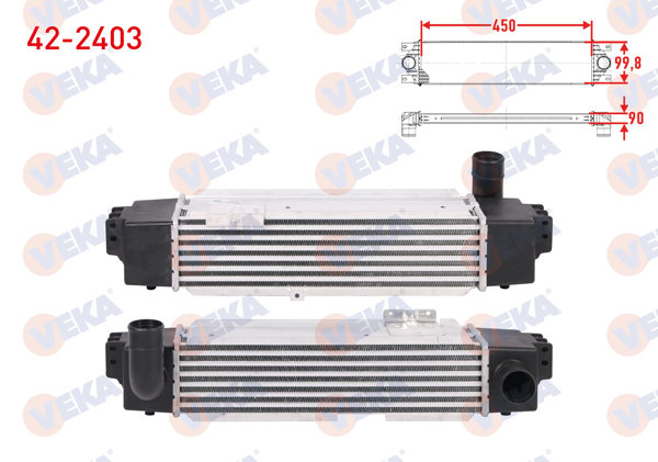 VEKA 42-2403 | Turbo Radyatörü (Intercooler) Kia Sorento I 2.5 CRDI 140 Hp 2002-2009
