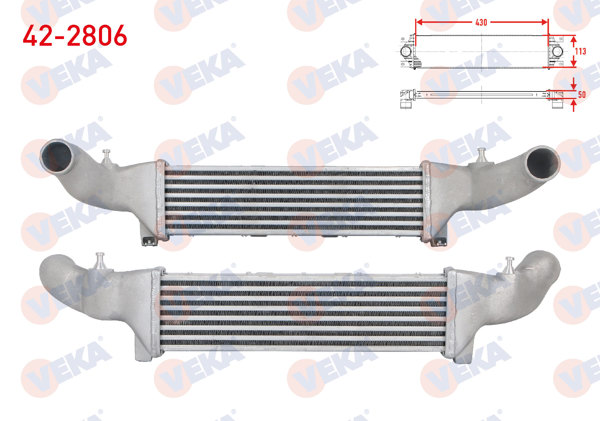 VEKA 42-2806 | Turbo Radyatörü (Intercooler) Mercedes C Serisi (W202) C 200-C 200 CDI-C 220 CDI-C 250 TD 1993-2000 / CLK (C208) 200-230 1997-2002