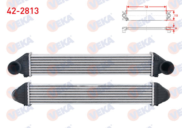 VEKA 42-2813 | Turbo Radyatörü (Intercooler) Mercedes A Serisi (W169) A 160-A 160 CDI-A 180-A 180 CDI 2004-2012 / B Serisi (W245) B 160-B 180-B 180 CDI-B 200 2005-2011