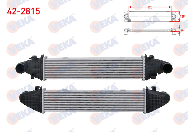 VEKA 42-2815 | Turbo Radyatörü (Intercooler) Mercedes C Serisi (W204) C 250-E 200 CDI-E 250 Cgı 2007-2014 / Slk (R172) 200-250 2011 -