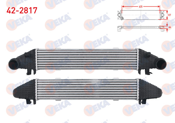 VEKA 42-2817 | Turbo Radyatörü (Intercooler) Mercedes C Serisi (W204) C 180-C 200-C 200 CDI 2007-2014