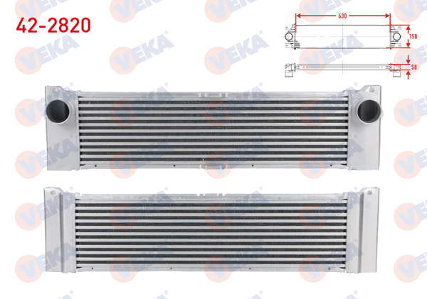 VEKA 42-2820 | Turbo Radyatörü (Intercooler) Mercedes Viano 2.0 CDI-2.2 CDI 2003-2014 / Vito 109 CDI-111 CDI-115 CDI 2003-2014