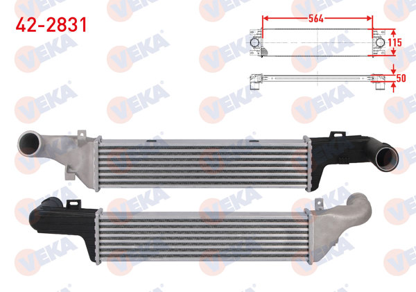 VEKA 42-2831 | Turbo Radyatörü (Intercooler) Mercedes E-Serisi (W210) E 300 Turbo-D 177 Hp 1996-1999