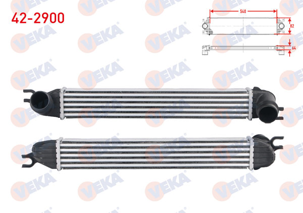 VEKA 42-2900 | Turbo Radyatörü (Intercooler) Mini Cooper 1.6 D 2010-/ Countryman 1.6 D 2010-2014