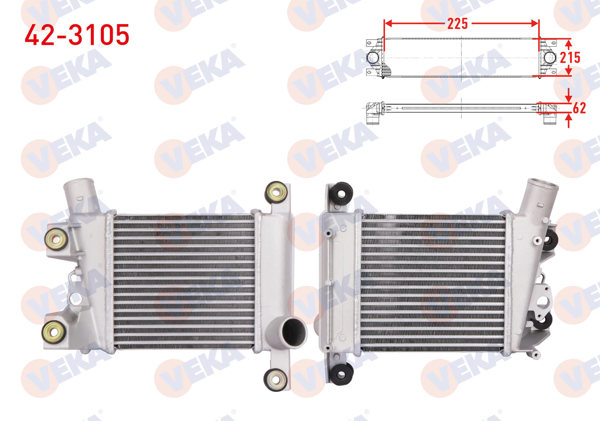 VEKA 42-3105 | Turbo Radyatörü (Intercooler) Nissan Skystar 2.5 D 1998-2002
