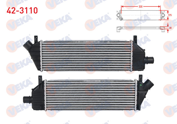 VEKA 42-3110 | Turbo Radyatörü (Intercooler) Nissan Micra (K12) 1.5 DCI 2003-2010