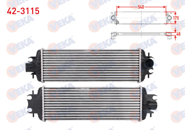 VEKA 42-3115 | Turbo Radyatörü (Intercooler) Renault Traffic II Panelvan / Van 2.5 DCI 135 135 Hp 2003 -