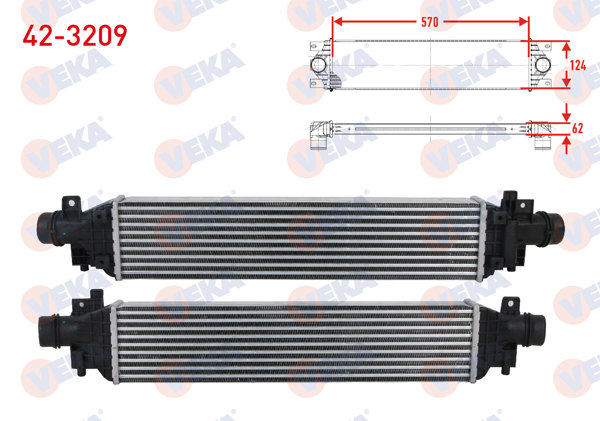 VEKA 42-3209 | Turbo Radyatörü (Intercooler) Opel Mokka 1.4 2012 -