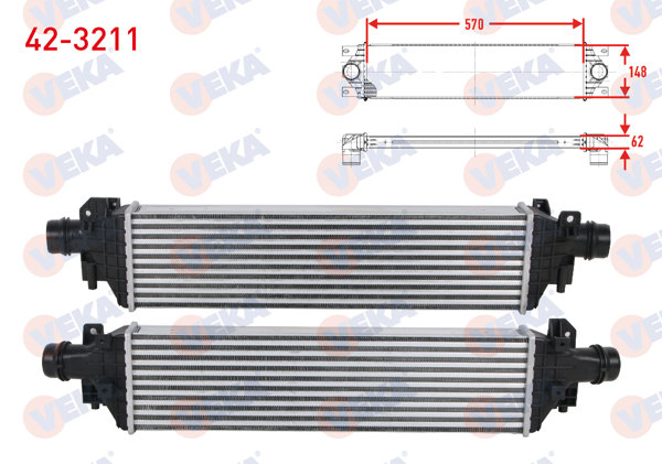 VEKA 42-3211 | Turbo Radyatörü (Intercooler) Opel Mokka 1.6 CDTI 2012 -