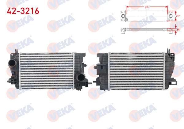 VEKA 42-3216 | Turbo Radyatörü (Intercooler) Opel Meriva B 1.6 CDTI-1.7 CDTI 2010 -
