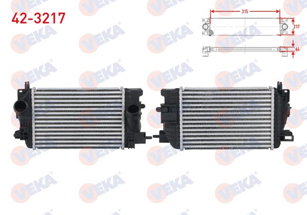 VEKA 42-3217 | Turbo Radyatörü (Intercooler) Opel Meriva B 1.3 CDTI M-T 2010 -