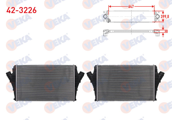 VEKA 42-3226 | Turbo Radyatörü (Intercooler) Opel Vectra C 2.0 16V Turbo 175 Hp 2003-2008