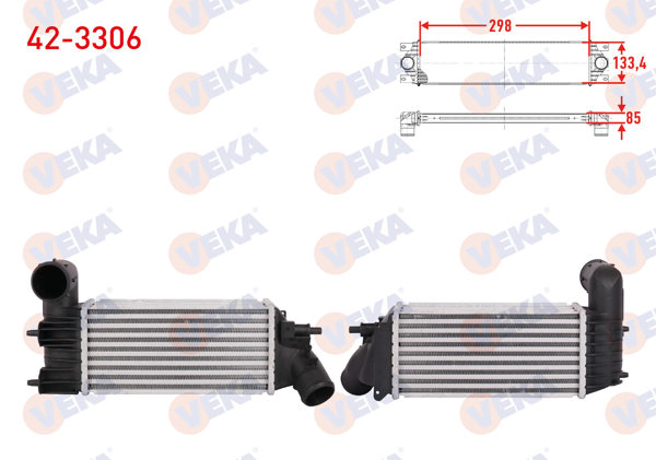 VEKA 42-3306 | Turbo Radyatörü (Intercooler) Peugeot 406 (8B) 2.0 HDI 1995-2004