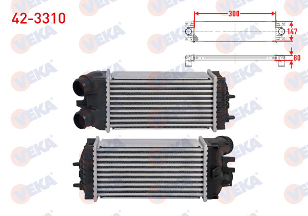 VEKA 42-3310 | Turbo Radyatörü (Intercooler) Citroen Berlingo / Berlingo First Mpv 1.6 HDI 75 75 Hp 2005-2011