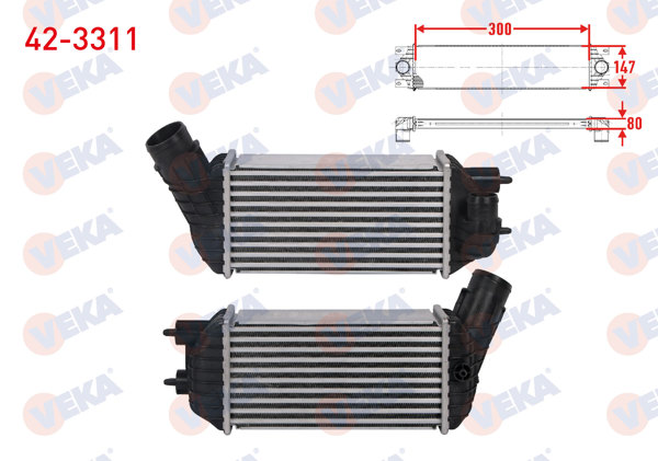 VEKA 42-3311 | Turbo Radyatörü (Intercooler) Citroen C4 Grand Picasso I 2.0 HDI 150 150 Hp 2009-2013