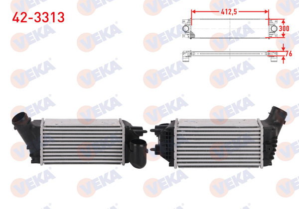 VEKA 42-3313 | Turbo Radyatörü (Intercooler) Citroen C4 I 2.0 HDI 136 Hp 2004-2011