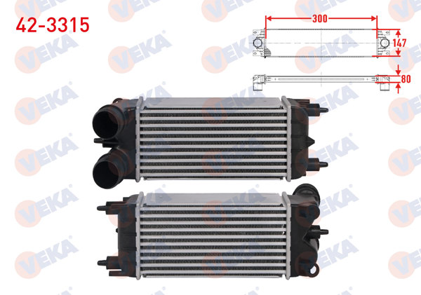 VEKA 42-3315 | Turbo Radyatörü (Intercooler) Citroen C5 III 1.6 Thp 150 150 Hp 2010 -