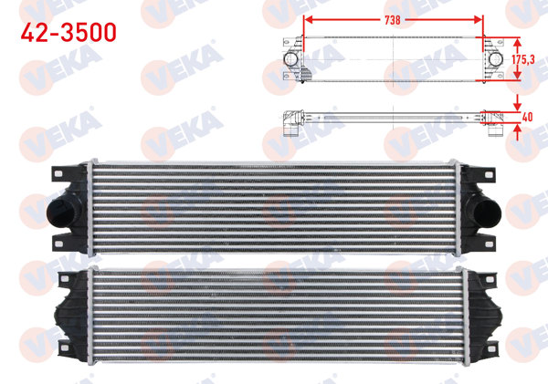 VEKA 42-3500 | Turbo Radyatörü (Intercooler) Renault Master II (Fd) 1.9 DCI 1998-2010