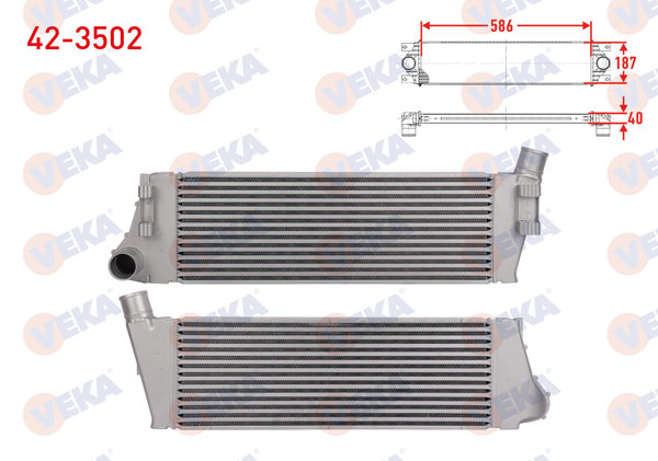 VEKA 42-3502 | Turbo Radyatörü (Intercooler) Renault Megane II (Bm0 / 1,Cm0 / 1) 1.5 DCI 2002-2008