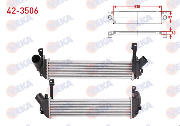 VEKA 42-3506 | Turbo Radyatörü (Intercooler) Renault Kangoo (Kc0 / 1) 1.5 DCI 1998-2008