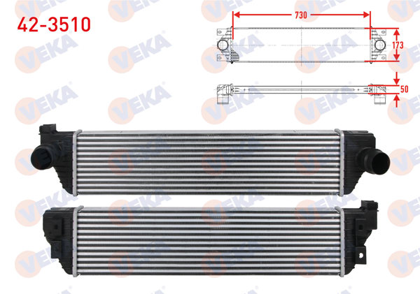 VEKA 42-3510 | Turbo Radyatörü (Intercooler) Renault Master III (Fv) 2.3 DCI 2010 -