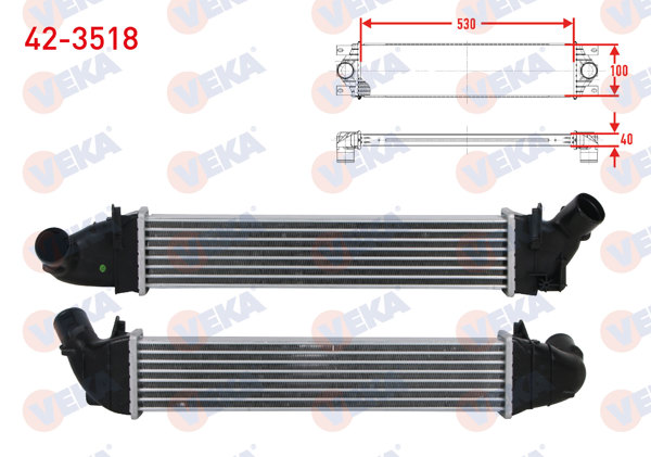 VEKA 42-3518 | Turbo Radyatörü (Intercooler) Dacia Logan (Ls) 1.5 DCI 2006-2008