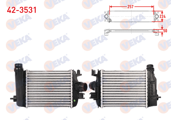 VEKA 42-3531 | Turbo Radyatörü (Intercooler) Renault Clio V 1.3 TCE 2020 -