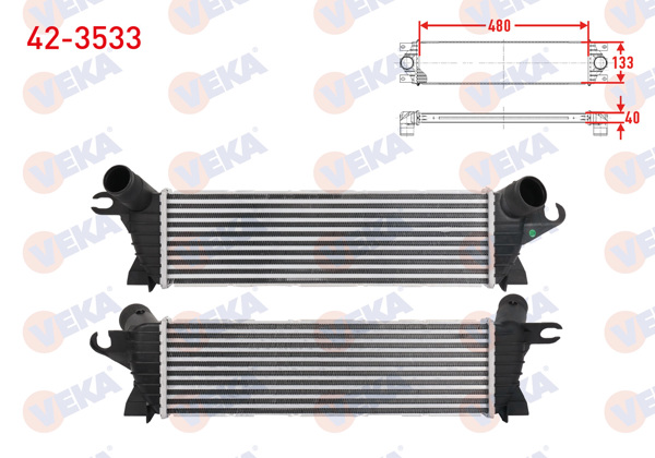 VEKA 42-3533 | Turbo Radyatörü (Intercooler) Renault Kangoo 1.9 DCI 2001-2008