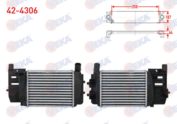 VEKA 42-4306 | Turbo Radyatörü (Intercooler) Toyota Yaris (P13) 1.4 D-4D 2011 -