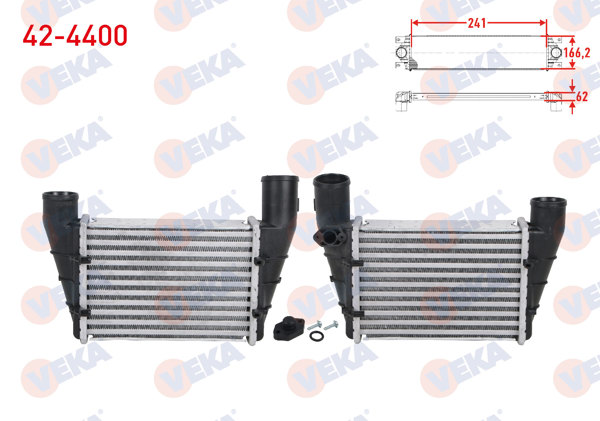 VEKA 42-4400 | Turbo Radyatörü (Intercooler) Volkswagen Passat (3B2) 1.8 T 1996-2000