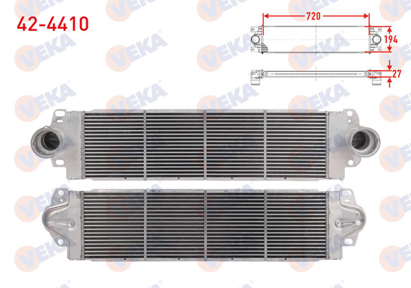 VEKA 42-4410 | Turbo Radyatörü (Intercooler) Volkswagen Transporter V (7Ha,7Hh,7Ea,7Eh) 1.9 TDI 2003-2011