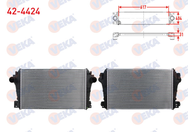 VEKA 42-4424 | Turbo Radyatörü (Intercooler) Volkswagen Amarok 2.0 Bıtdı-2.0 TDI 2010 -