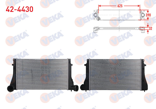 VEKA 42-4430 | Turbo Radyatörü (Intercooler) Seat Leon 1.9 TDI 150 Hp 1999-2006