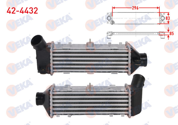 VEKA 42-4432 | Turbo Radyatörü (Intercooler) Seat Cordoba 1.9 TDI 90 Hp 1996-2002