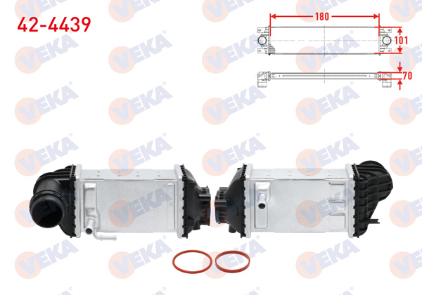 VEKA 42-4439 | Turbo Radyatörü (Intercooler) Vag 1.0 TSI