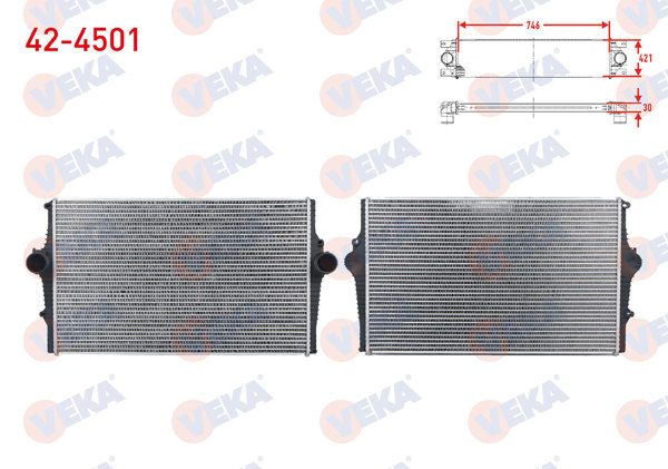 VEKA 42-4501 | Turbo Radyatörü (Intercooler) Volvo S60 I 2.0 T-2.4 D5-2.4 T5 2000-2010 / S80 I 2.0 T-2.4 D5-2.8 T6 1998-2006 / V70 II 2.4 D5 2000-2007 / Xc70 I 2.4 D5 4X4 1997-2007