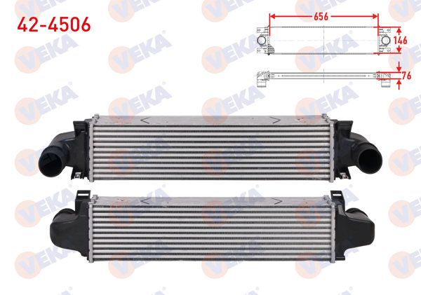 VEKA 42-4506 | Turbo Radyatörü (Intercooler) Volvo S60 II 1.5 T3 152 Hp 2015-2018