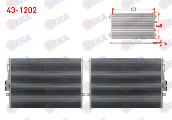 VEKA 43-1202 | Klima Radyatörü Jeep Grand Cherokee II (Wj, Wg) 2.7 CRDI 4X4 1998-2005