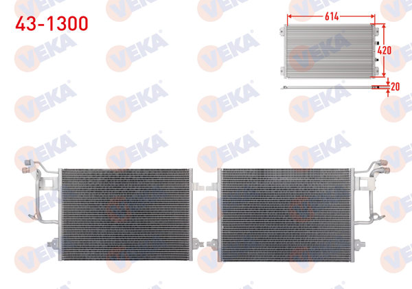 VEKA 43-1300 | Klima Radyatörü Audi A6 (4B,C5) 1.8 T 1997-2004
