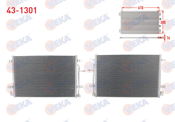 VEKA 43-1301 | Klima Radyatörü Audi A4 (8Ec,B7) 2.7 TDI 2004-2008