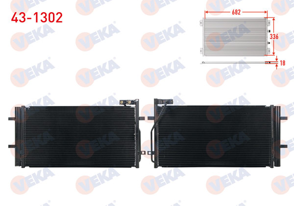 VEKA 43-1302 | Klima Radyatörü Audi Q3 (8U) 1.4 TFSI 2011 -