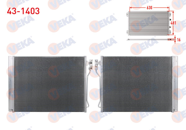 VEKA 43-1403 | Klima Radyatörü BMW 5 Serisi (F10) 520 İ 2010 -