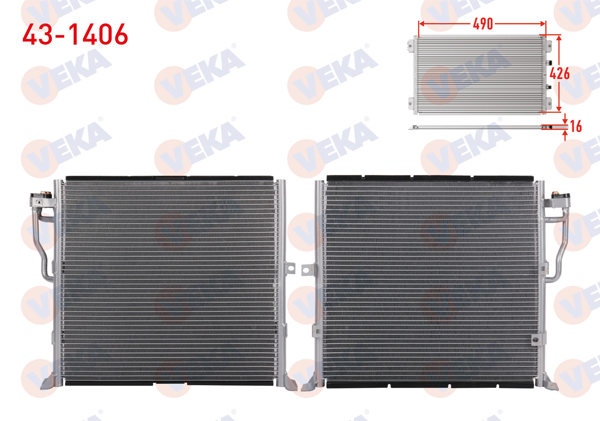 VEKA 43-1406 | Klima Radyatörü BMW 3 Serisi (E36) 316 İ 1990-1998