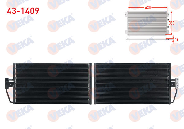 VEKA 43-1409 | Klima Radyatörü BMW 5 Serisi (E39) 520 D 1995-2003