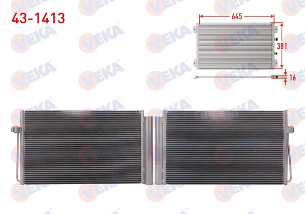 VEKA 43-1413 | Klima Radyatörü BMW 5 Serisi (E60) 520 D 2003-2010