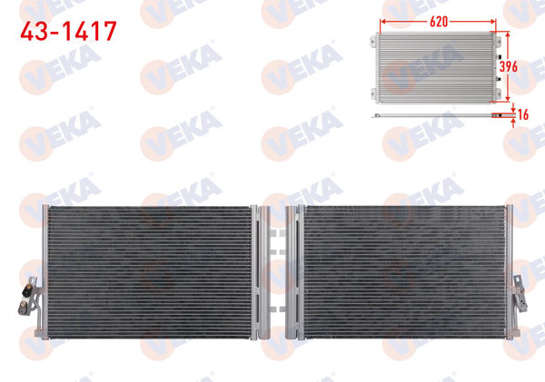 VEKA 43-1417 | Klima Radyatörü BMW X3 (F25) Sdrive 1.8 D 2010 -