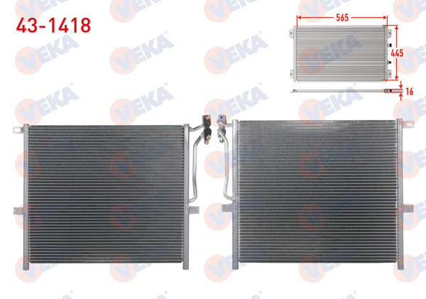 VEKA 43-1418 | Klima Radyatörü BMW X3 (E83) 2.0İ 2004-2010